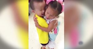 toddler orphans hug each other after being adopted