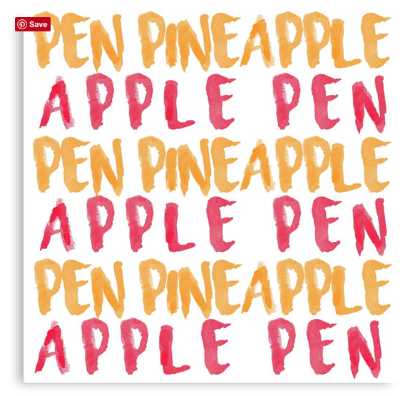 pen pineapple apple pen canvas