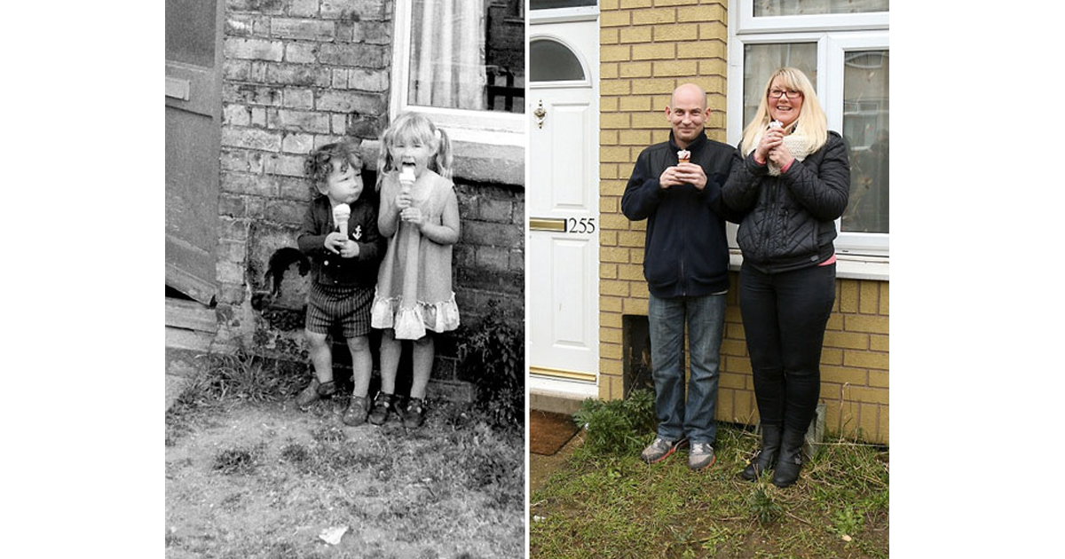 Photographer Reunites People To Recreate Photos After 40 Years _ chris porsz _ everything inspirational