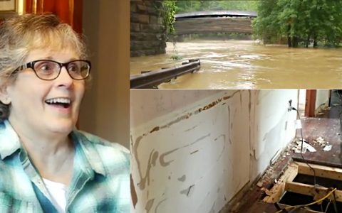 flood victim helped by stranger at church