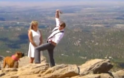 wife saved husband from falling off cliff - yawp