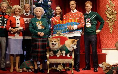 royals wear tacky christmas sweaters