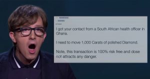 comedian james veitch takes on email scammers