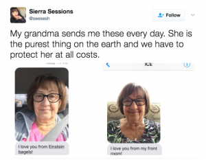 Adorable Grandma Sends Selfies _ bagels _everything inspirational