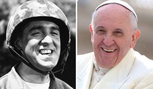 14 Photos of People Who Look Exactly Like Famous Celebrities _ Jim Nabors _ Pope _ everything inspirational