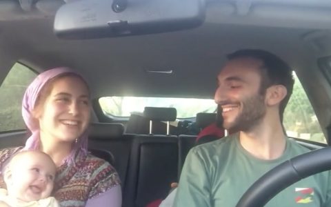 couple sings One Day and baby
