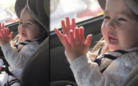 Adorable Toddler Girl Waiting For The Perfect Moment In Her Favorite Song Will Make You Smile _ Bruno Mars _ everything inspirational