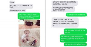 Husband Texts Wife to Reschedule Family Portraits Because of a Mishap_ shaved head _ everything inspirational