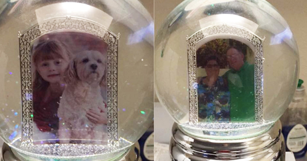grandparents reunited with granddaughters gift left at airport _ snow globe_ everything inspirational