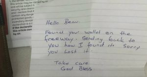 Wallet Shows Up After Weeks Missing And Strangers Note Meant Everything_ everything inspirational